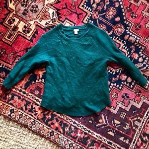J. Crew Forest Green Crop Sweater